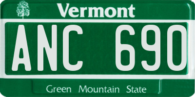 VT license plate ANC690