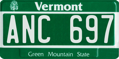 VT license plate ANC697