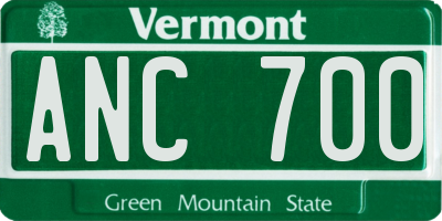 VT license plate ANC700
