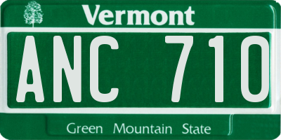 VT license plate ANC710