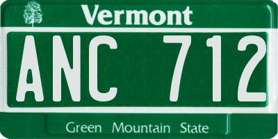 VT license plate ANC712