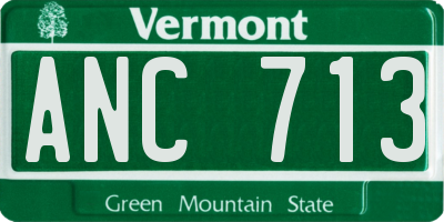 VT license plate ANC713