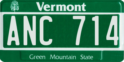 VT license plate ANC714