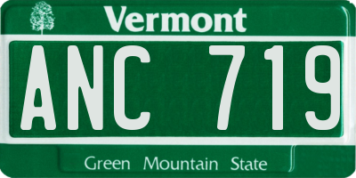 VT license plate ANC719