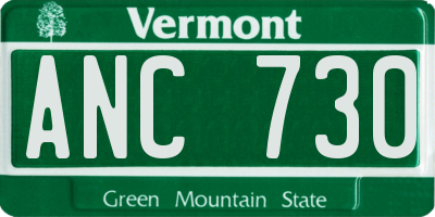 VT license plate ANC730