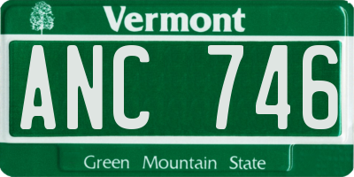 VT license plate ANC746