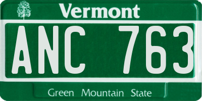 VT license plate ANC763