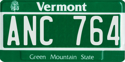 VT license plate ANC764