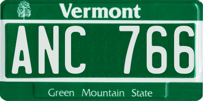 VT license plate ANC766