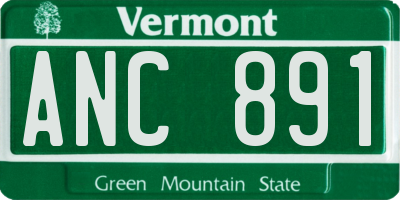 VT license plate ANC891