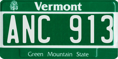 VT license plate ANC913