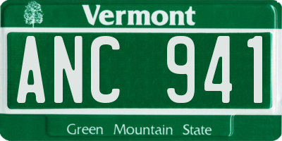 VT license plate ANC941