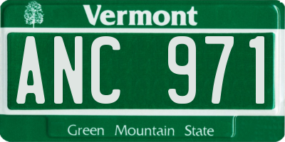 VT license plate ANC971