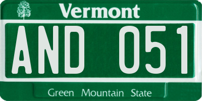 VT license plate AND051