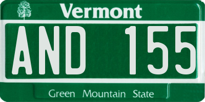 VT license plate AND155