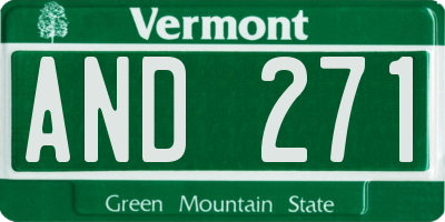 VT license plate AND271