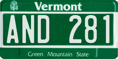 VT license plate AND281