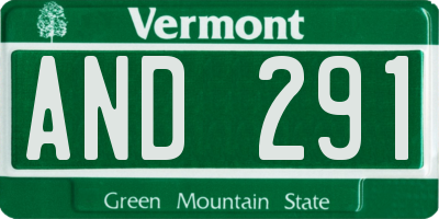 VT license plate AND291
