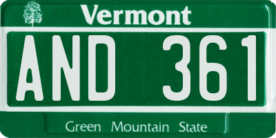 VT license plate AND361