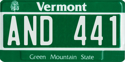 VT license plate AND441
