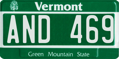 VT license plate AND469