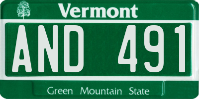 VT license plate AND491