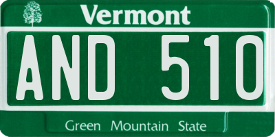 VT license plate AND510