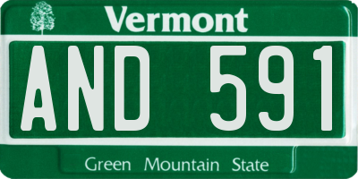 VT license plate AND591