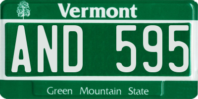 VT license plate AND595