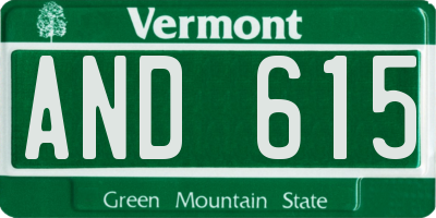 VT license plate AND615