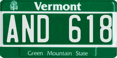 VT license plate AND618