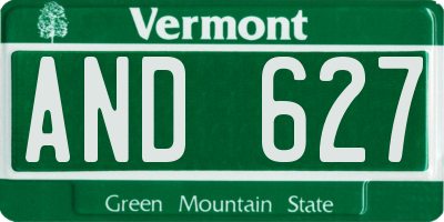 VT license plate AND627