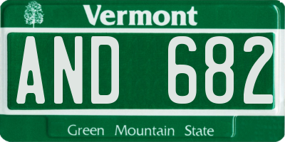 VT license plate AND682