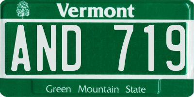 VT license plate AND719