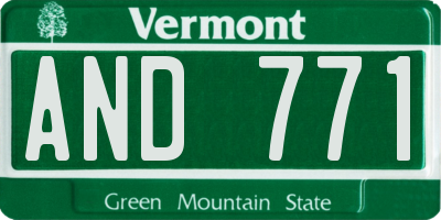 VT license plate AND771