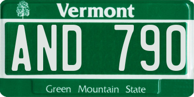 VT license plate AND790