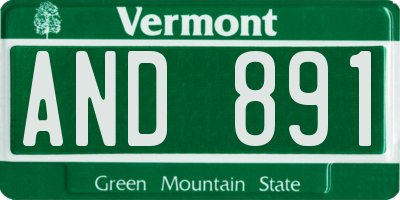 VT license plate AND891