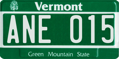 VT license plate ANE015