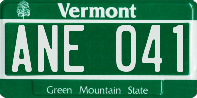 VT license plate ANE041