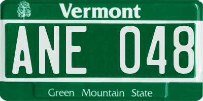 VT license plate ANE048