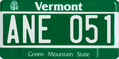 VT license plate ANE051