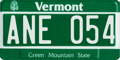 VT license plate ANE054