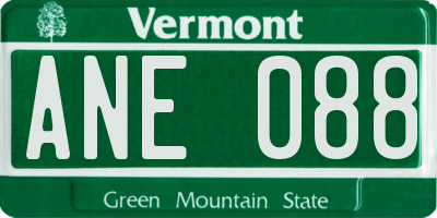 VT license plate ANE088
