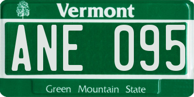 VT license plate ANE095