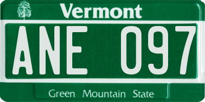 VT license plate ANE097