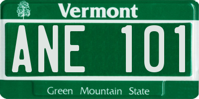 VT license plate ANE101