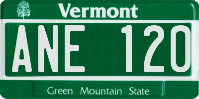VT license plate ANE120