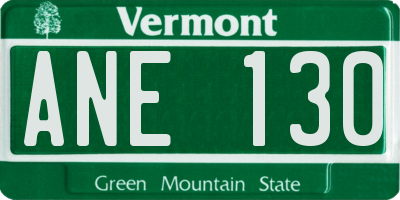 VT license plate ANE130