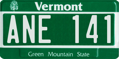 VT license plate ANE141