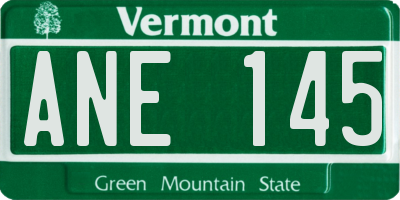 VT license plate ANE145